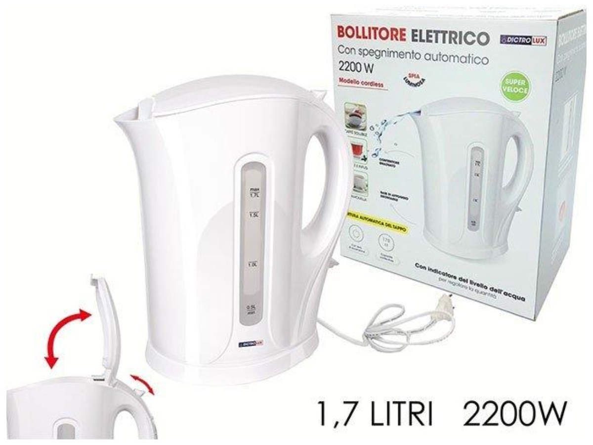 Bollitore cordless 1,7lt